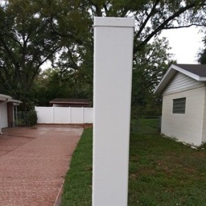 Straight PVC fence