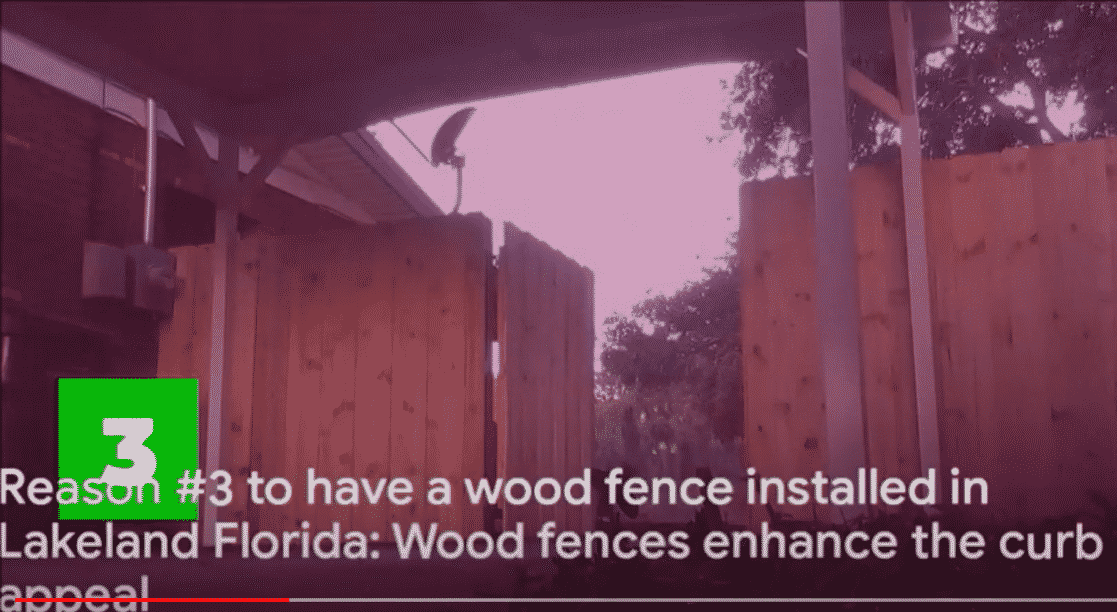 reason #3 to install a wood fence in Lakeland Florida