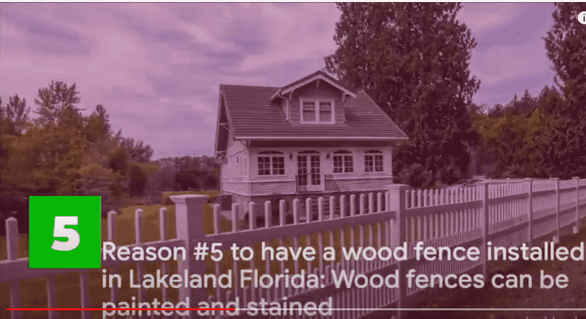 reason #5 to install a wood fence in Lakeland Florida